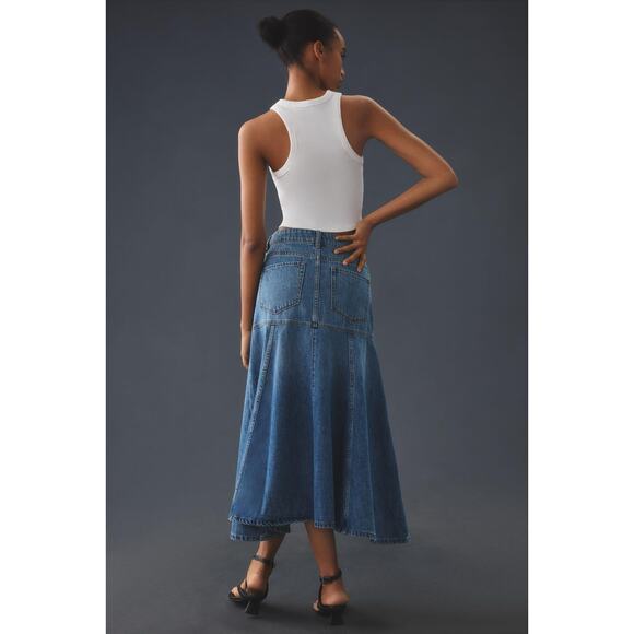 NWT Anthropologie Mare Mare denim midi skirt - Picture 2 of 7